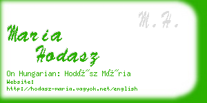 maria hodasz business card